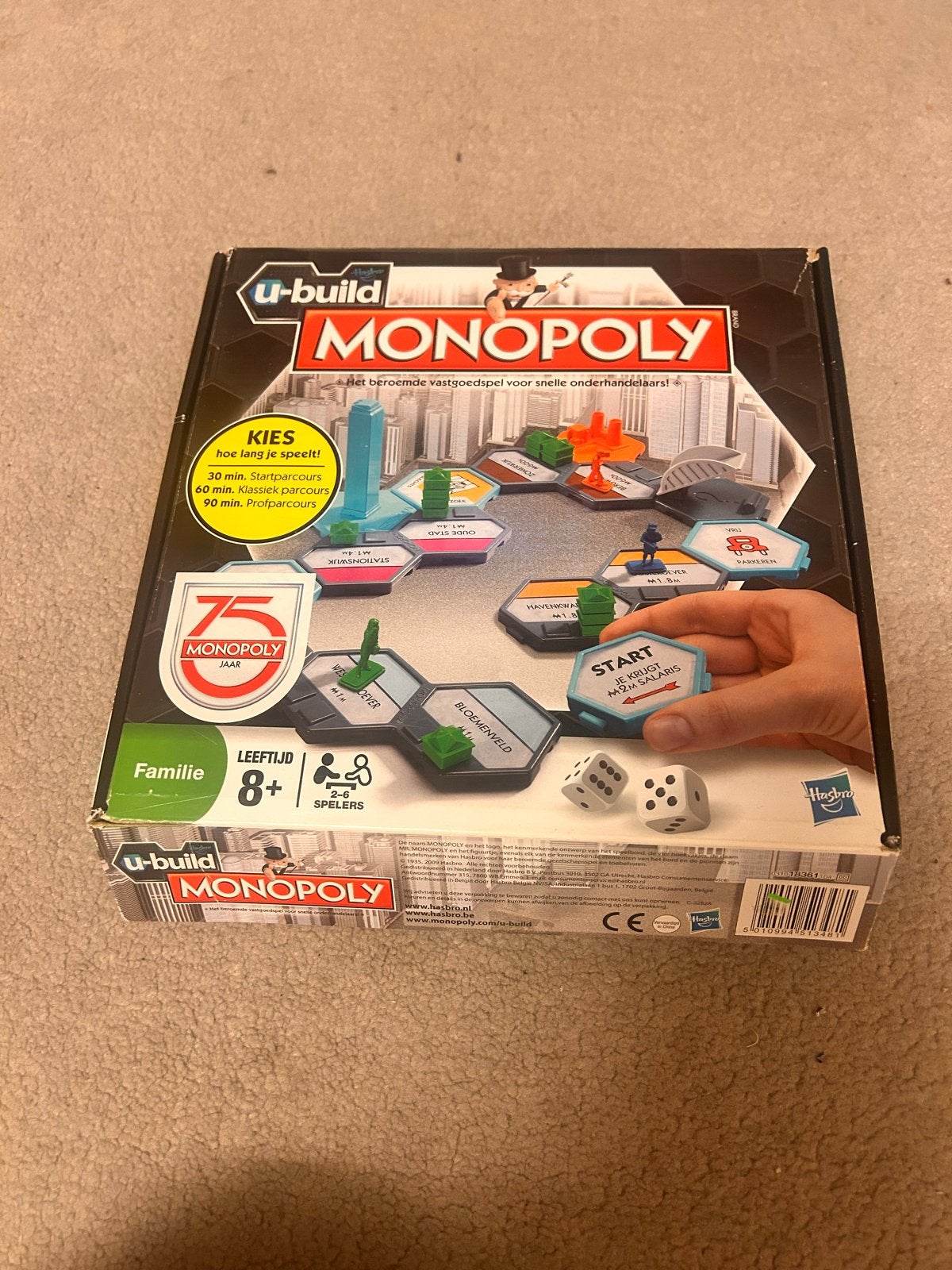 Monopoly U-Build Bordspel - Bouw je eigen speelbord!, Drie of vier spelers, Ophalen of Verzenden, Gebruikt