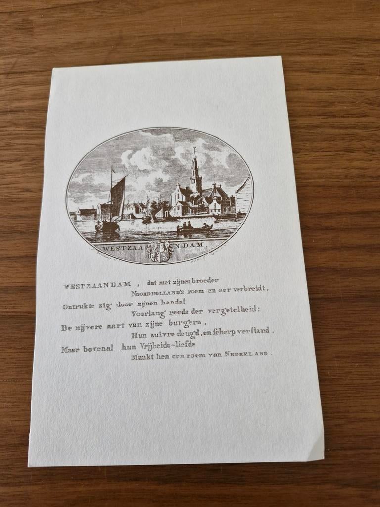 Prent Westzaandam, Ophalen of Verzenden