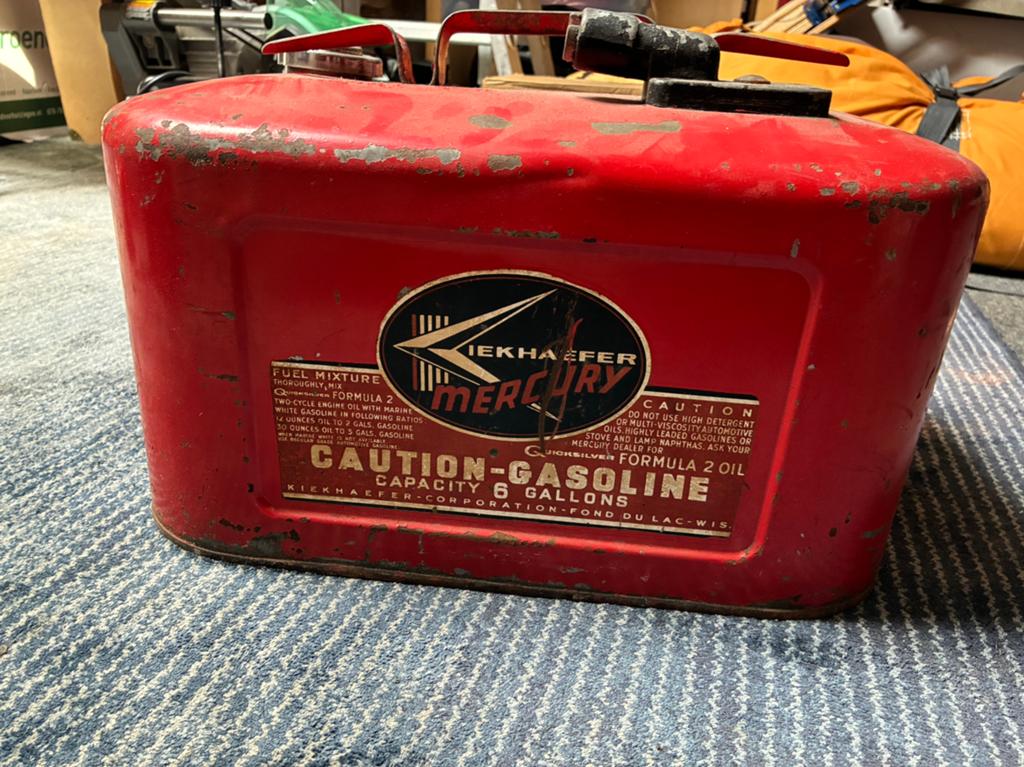 Vintage benzine tank Mercury Kiekhaefer, Watersport en Boten, Ophalen of Verzenden, Gebruikt, Motor en Techniek