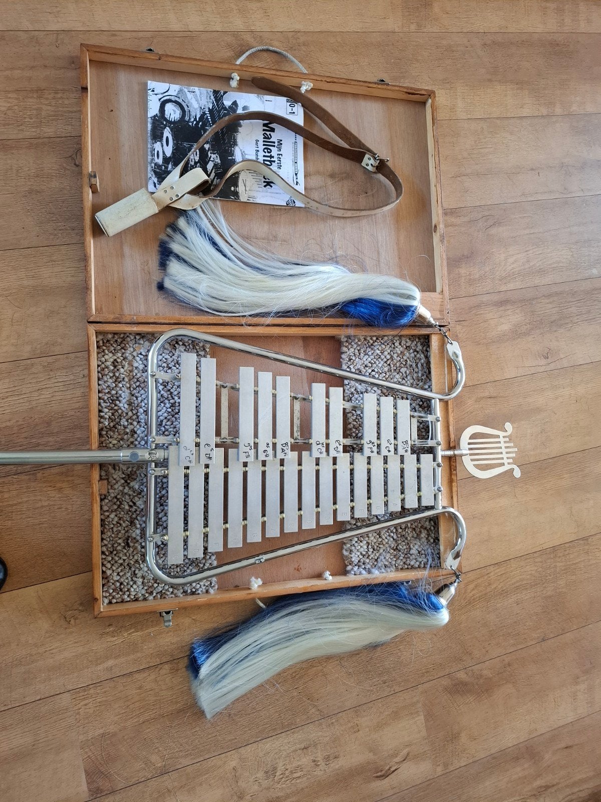 Vintage Lyra Klokkenspel met Koffer en Accessoires, Ophalen, Gebruikt, Overige soorten, Met koffer of draagtas