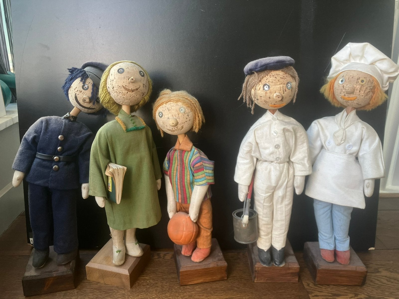 5 originele handgemaakte Felicia poppen, ca. 1960, Ophalen of Verzenden, Gebruikt, Pop