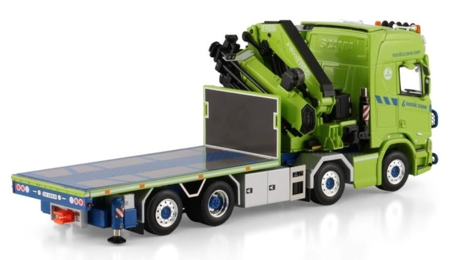 WSI SCANIA R HIGHLINE FASSI AUTOLAADKRAAN - NORDIC CRANE, Hobby en Vrije tijd, Modelauto's | 1:50, Wsi, ., Nieuw, Ophalen of Verzenden