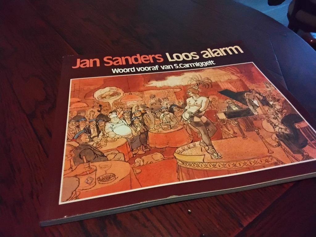 Boek met karikaturen van Jan Sanders, Boeken, Humor, Ophalen of Verzenden, Gelezen
