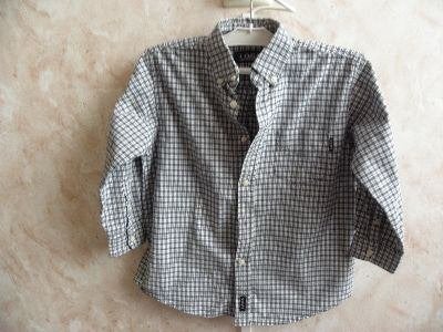Breed blauw wit katoenen geruit overhemd LOGG H&M 104 prima, Gebruikt, H&M, Overhemd of Blouse, Ophalen of Verzenden
