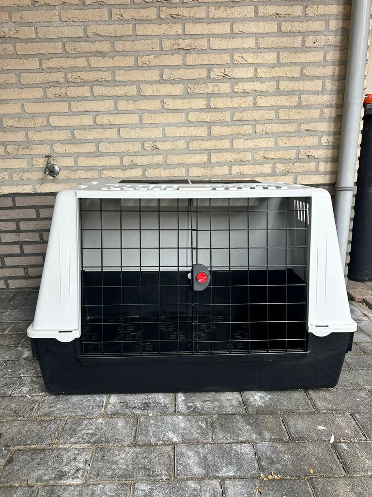 Ferplast Vervoersbox Atlas Car Grijs - 100x60x66 cm, Dieren en Toebehoren, Ophalen, 65 tot 100 cm, Hondenhok, Zo goed als nieuw