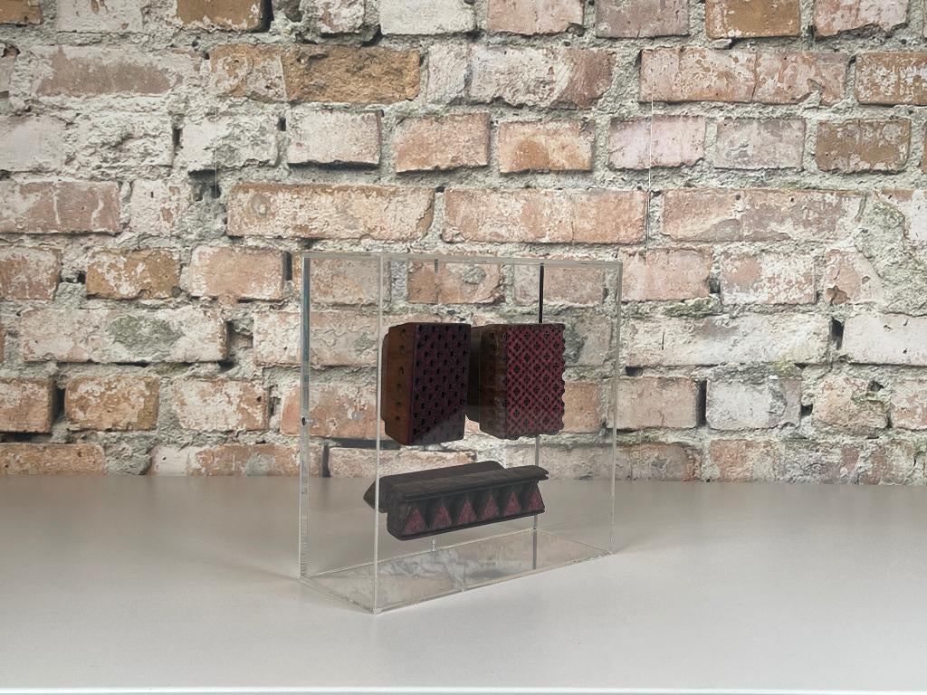 Abstracte Stempelblokken bij TheReSales, Ophalen, Vintage, Zo goed als nieuw, Rood