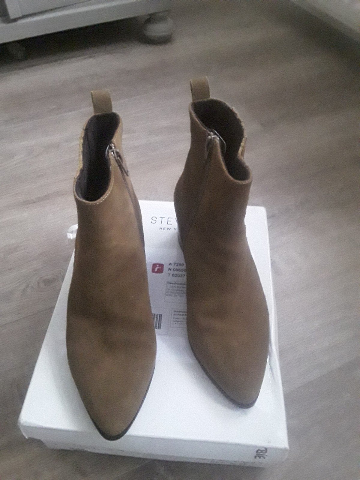 enkellaarsjes 39  bruin suede Steven New York, Ophalen of Verzenden, Zo goed als nieuw, Bruin