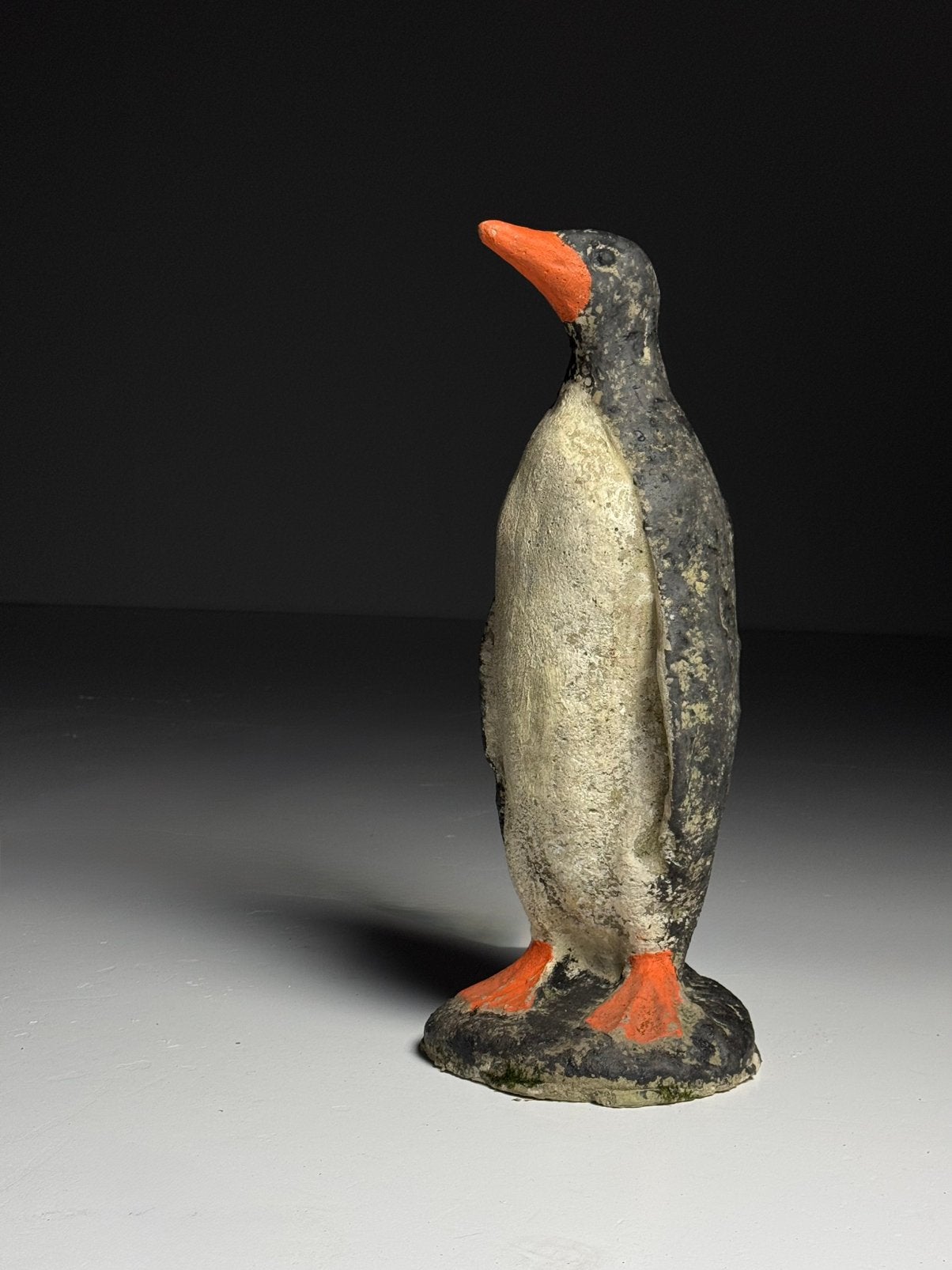 Vintage Tuinbeeld Beton Penguin, Tuin en Terras, Tuinbeelden, Zo goed als nieuw, Ophalen