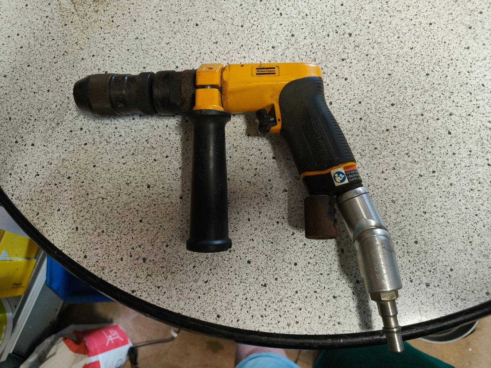 Atlas Copco Perslucht Boormachine met Snelspankop 1-13mm, Boormachine, Variabele snelheid, Ophalen of Verzenden, Gebruikt