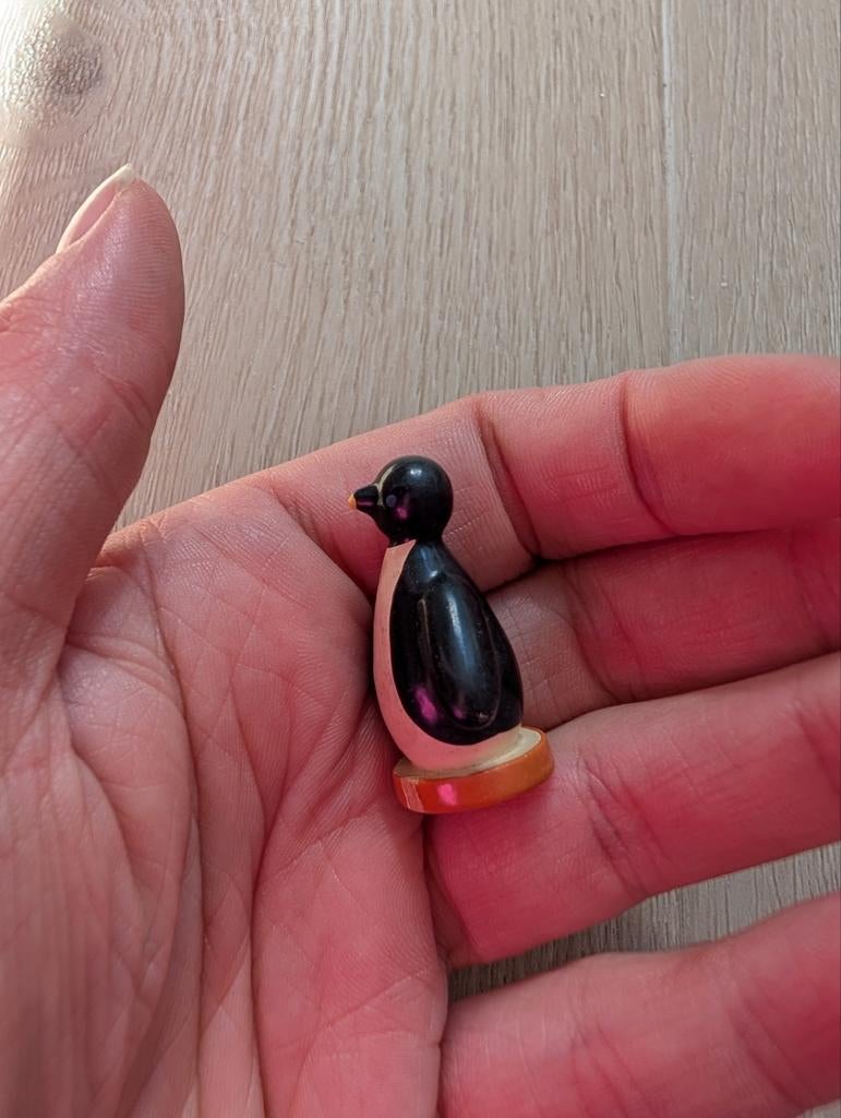 Pinguïn poppenhuisfiguur, Ophalen of Verzenden, Gebruikt, Poppenhuispop