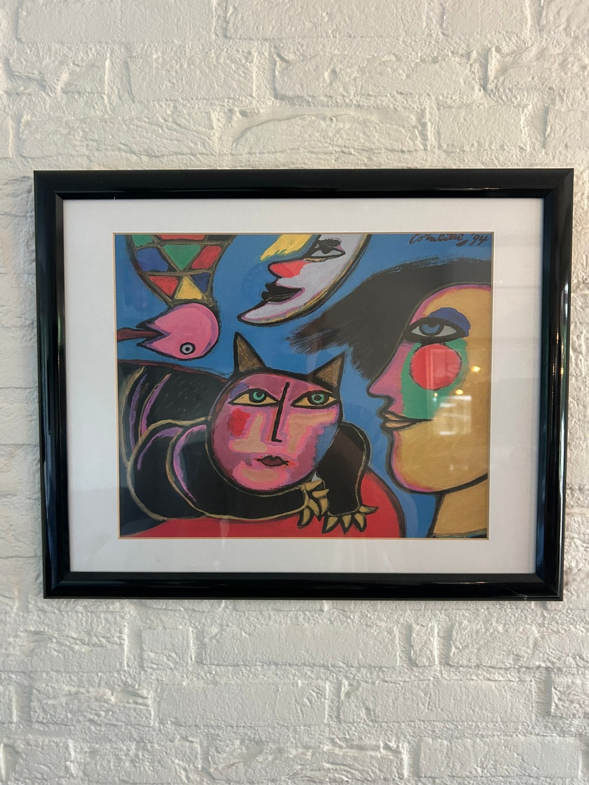 Prachtige Corneille ’94 – gesigneerd – ingelijst kunstwerk, Ophalen of Verzenden
