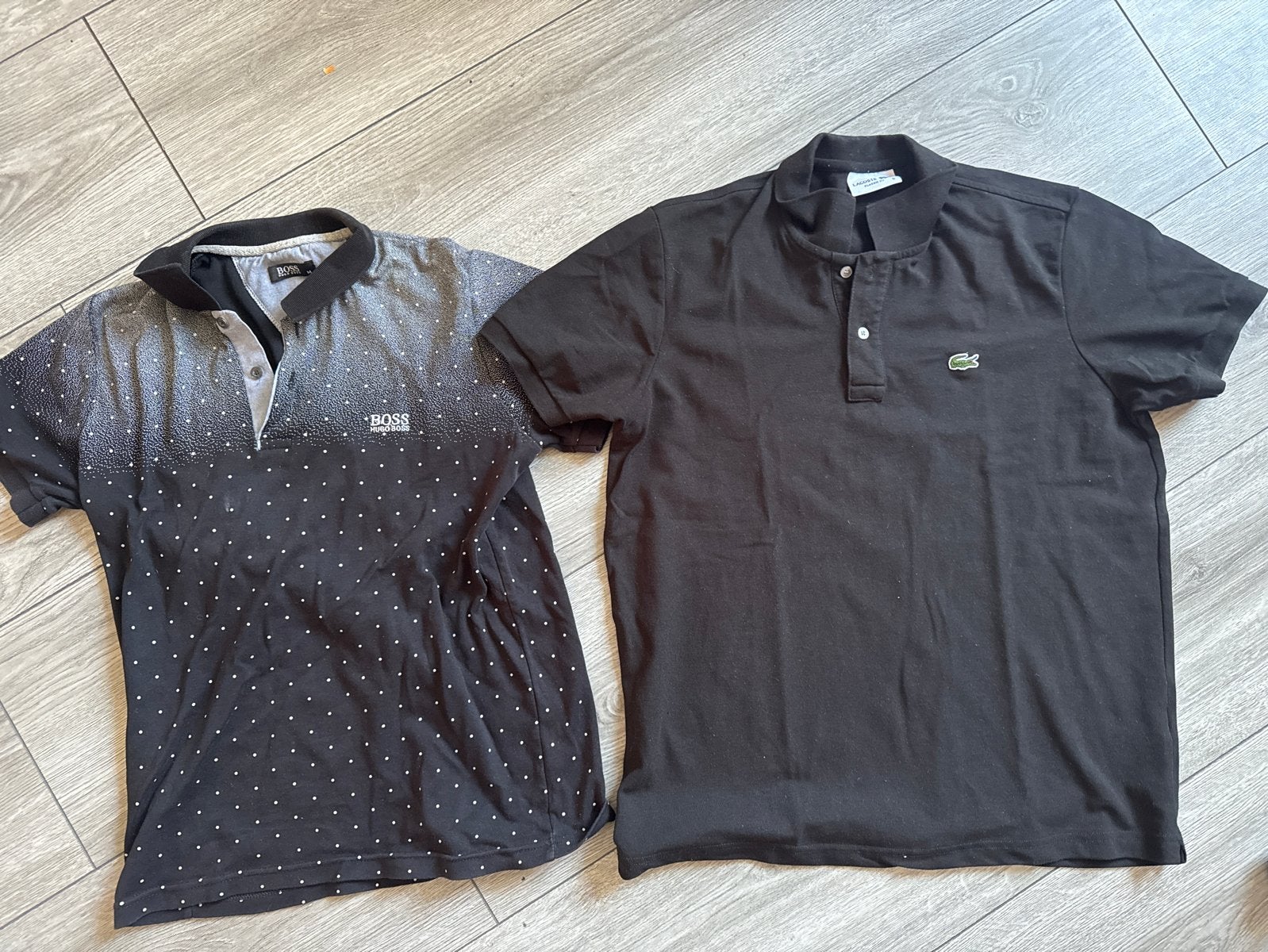 Polo shirts: Hugo Boss en Lacoste, Kleding | Heren, Ophalen of Verzenden, Gedragen, Overige maten, Zwart