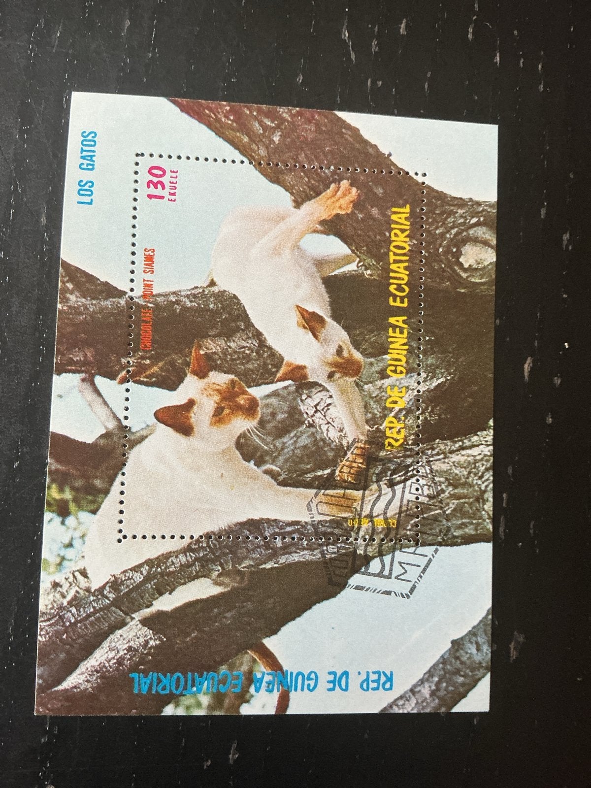 Postzegel Equatoriaal-Guinea - Los Gatos - Chocolate Point S, Ophalen of Verzenden, Overige landen, Gestempeld