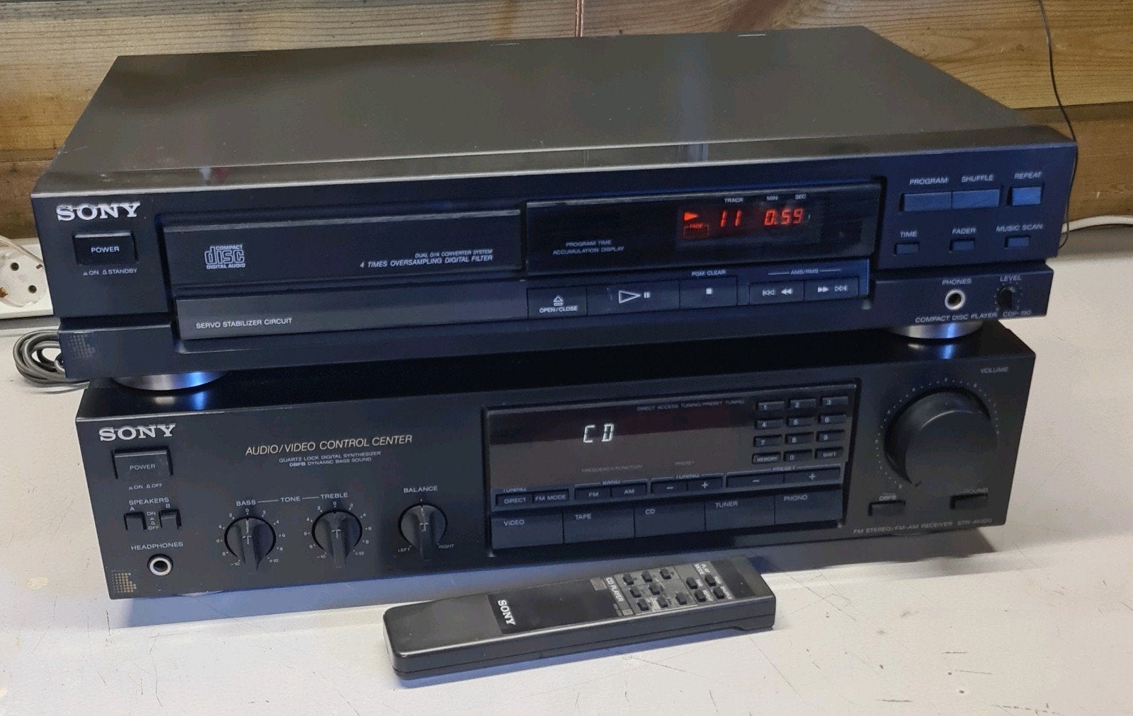 Sony set receiver str-av220 + cd speler cdp-190, Ophalen of Verzenden
