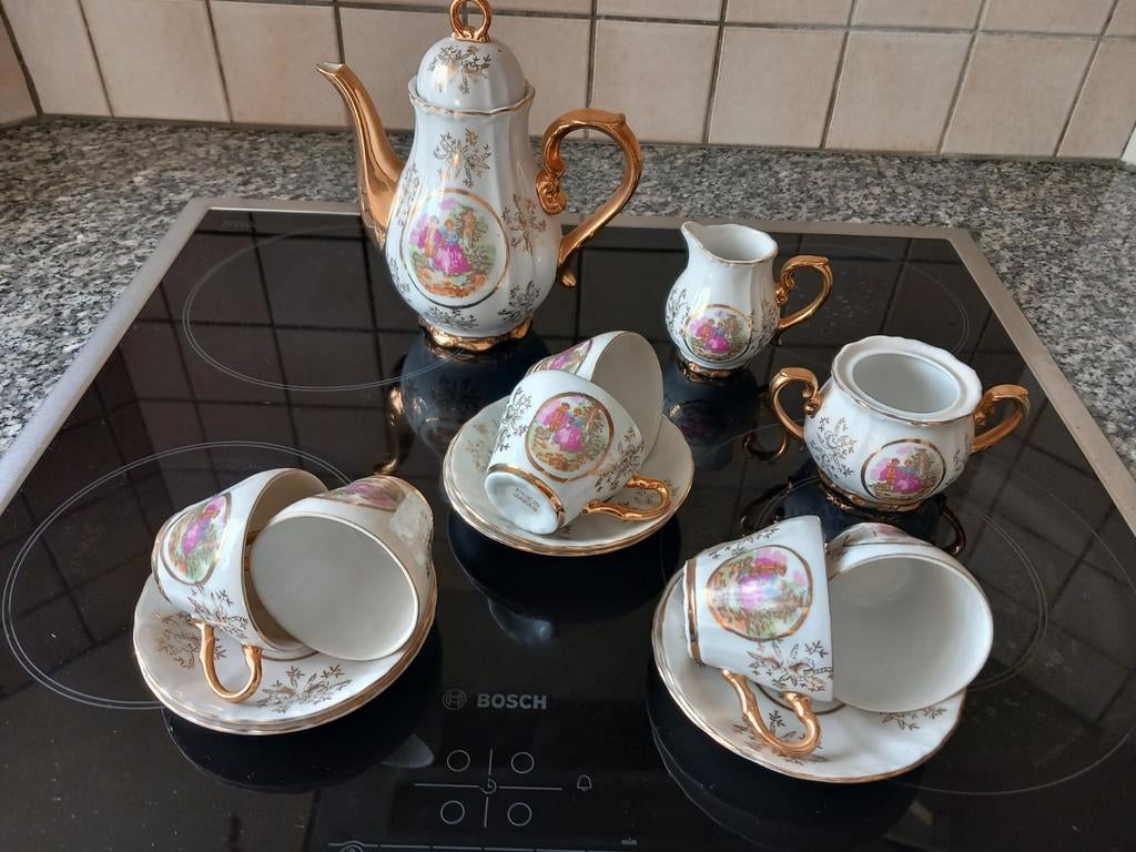 Vintage mocca  / mokka servies, Antiek en Kunst, Ophalen of Verzenden