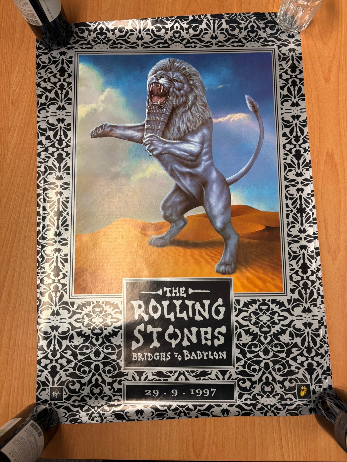 The Rolling Stones poster 1997, Ophalen of Verzenden, Zo goed als nieuw, A1 t/m A3, Muziek