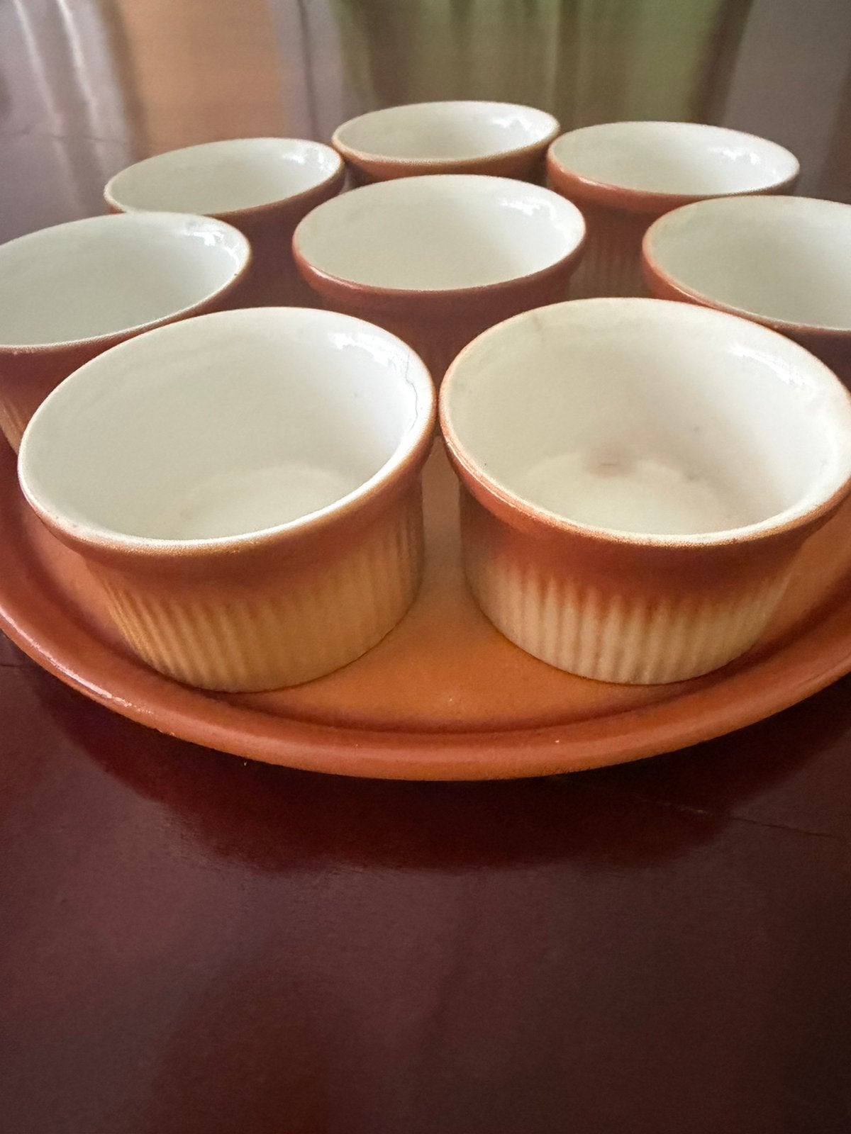 Retro- vintage- Parafeu pasteibakjes set gemerkt, Keramiek, Ophalen of Verzenden, Overige stijlen, Schaal of Schalen