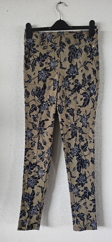 Helena Hart Broek met Bloemenprint - Maat S (12225), Kleding | Dames, Beige, Maat 36 (S), Lang, Gedragen