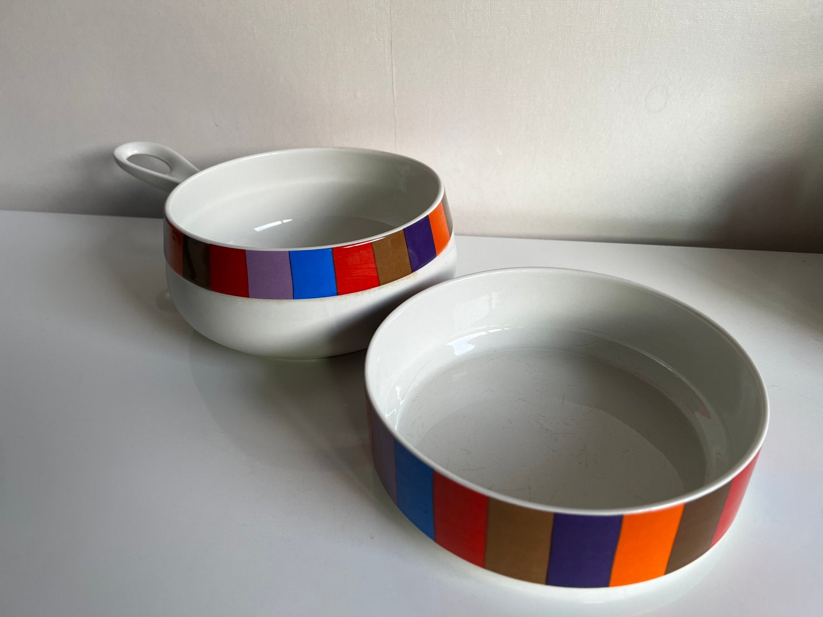 Vintage Villeroy & Boch ‘Santiago’ Fondueschaal Kom Jaren 70, Villeroy & Boch, Ophalen of Verzenden, Porselein, Schaal of Schalen
