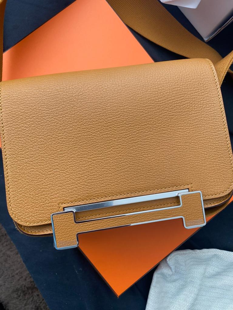 Hermès Geta Bag – Caramel – Nieuwstaat, Ophalen of Verzenden, Nieuw, Bruin, Handtas