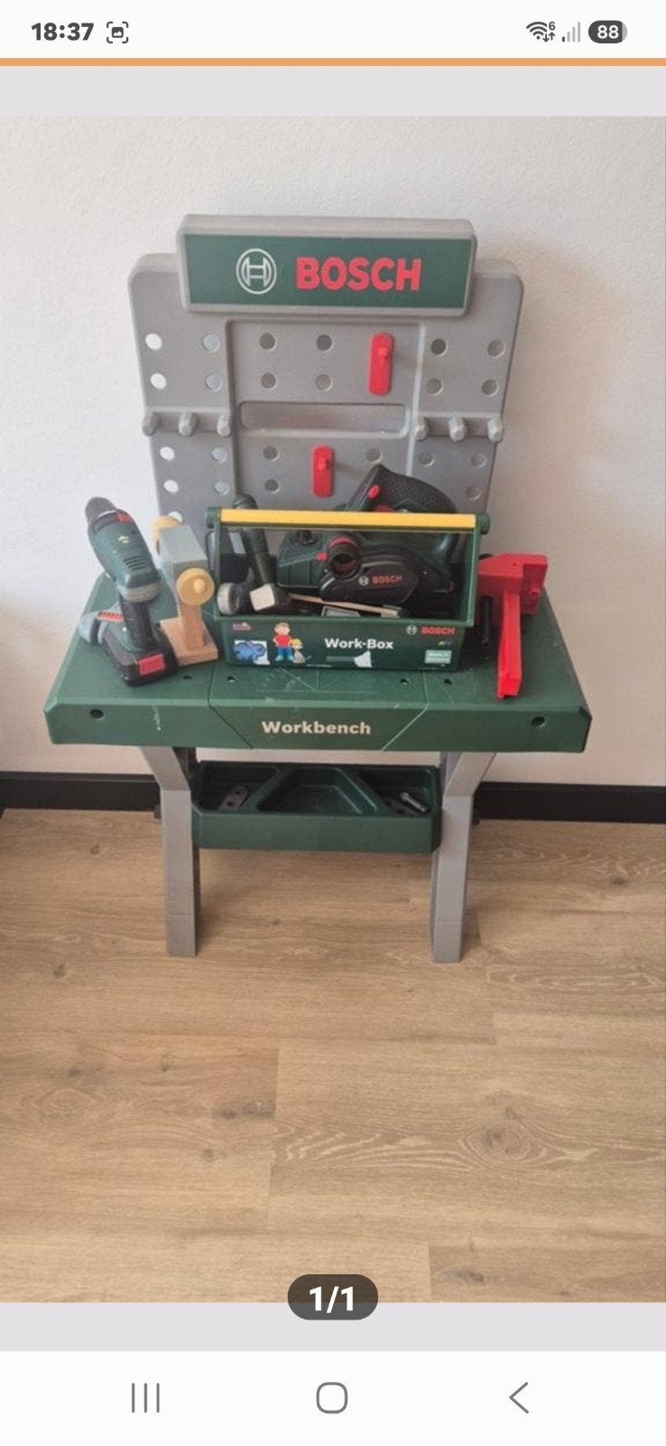 Bosch Werkbank voor Kinderen - Speelgoed Werkbank, Ophalen of Verzenden, Gebruikt, Knutselen