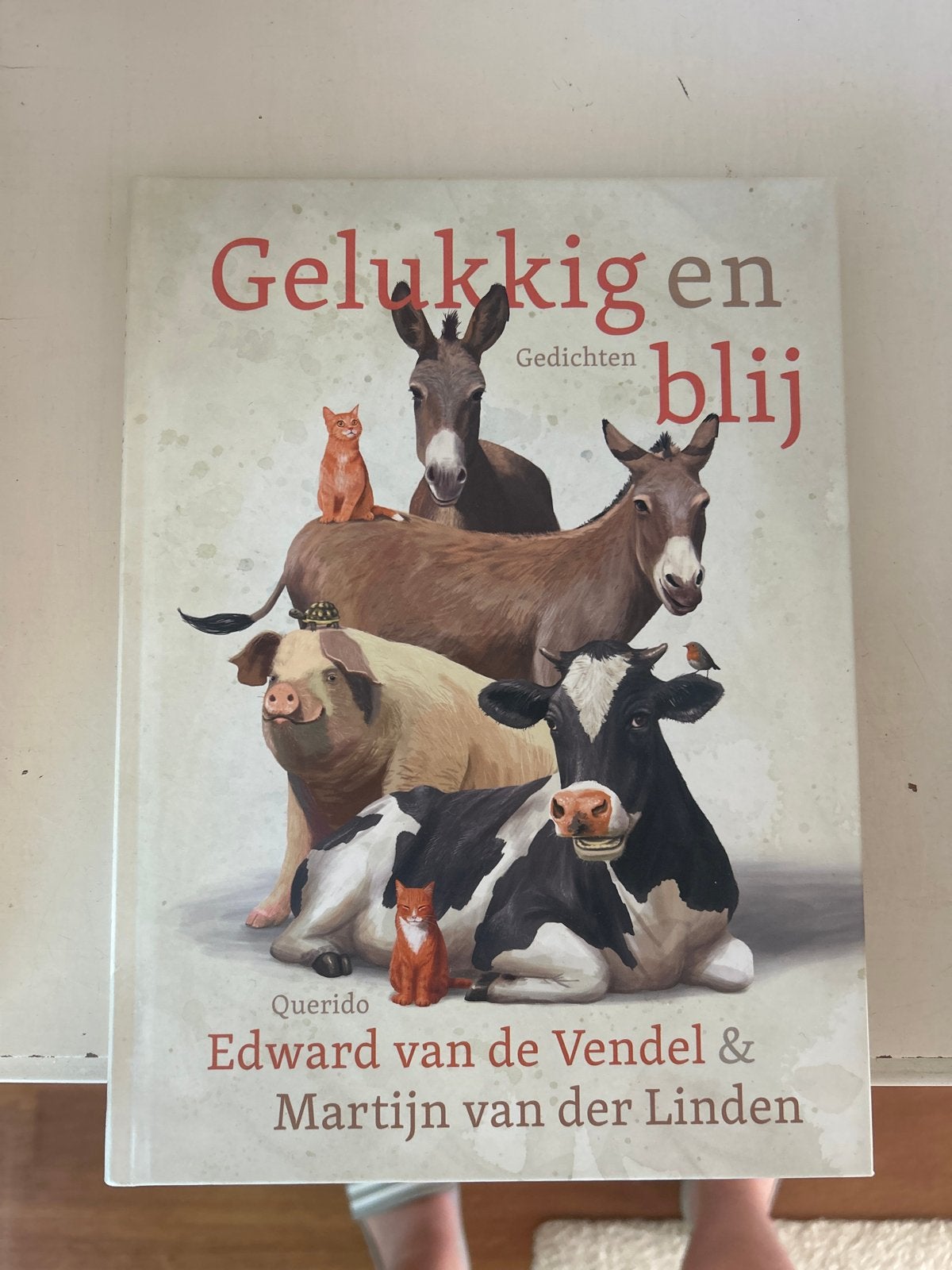 Gelukkig en blij - Edward van de Vendel & Martijn van der Li, Ophalen of Verzenden, Zo goed als nieuw, Meerdere auteurs
