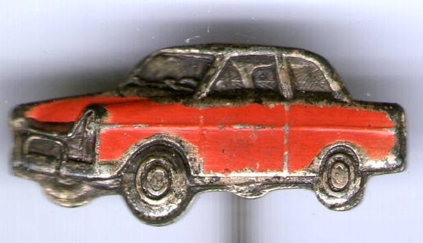 DAF D.A.F. 600 van Doorne rood auto speldje ( E_097), Ophalen of Verzenden, Zo goed als nieuw, Transport, Speldje of Pin