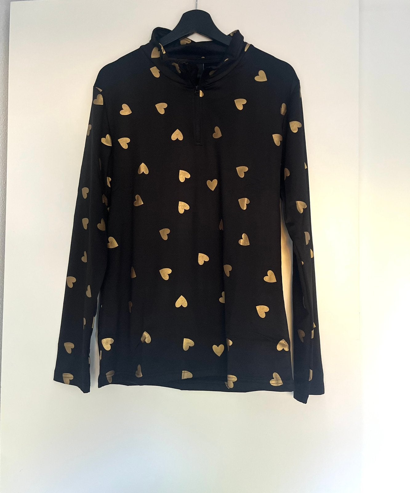 Ski pully met gouden hartjes - Maat XL, Kleding | Dames, Ophalen of Verzenden, Zo goed als nieuw, Maat 46/48 (XL) of groter, Overige typen