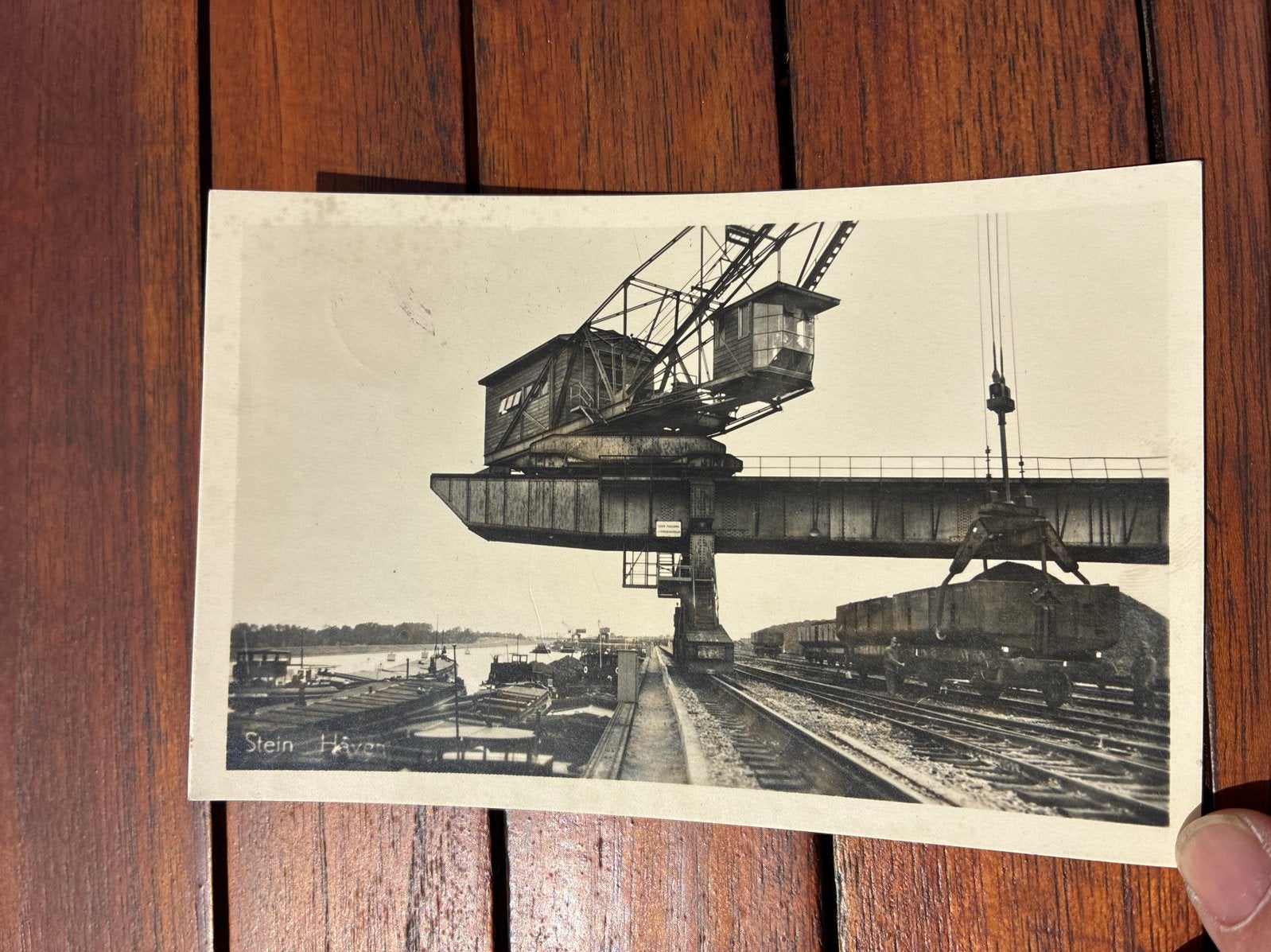 Oude Ansichtkaart: Haven van Stein Limburg, Ophalen of Verzenden, 1940 tot 1960, Gelopen