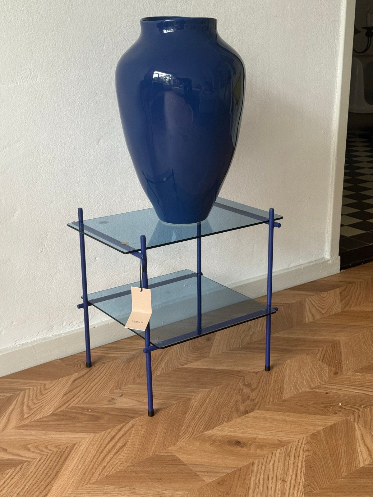 Glazen / metalen bijzettafel - Hübsch, Minder dan 55 cm, Vierkant, Ophalen, 45 tot 60 cm