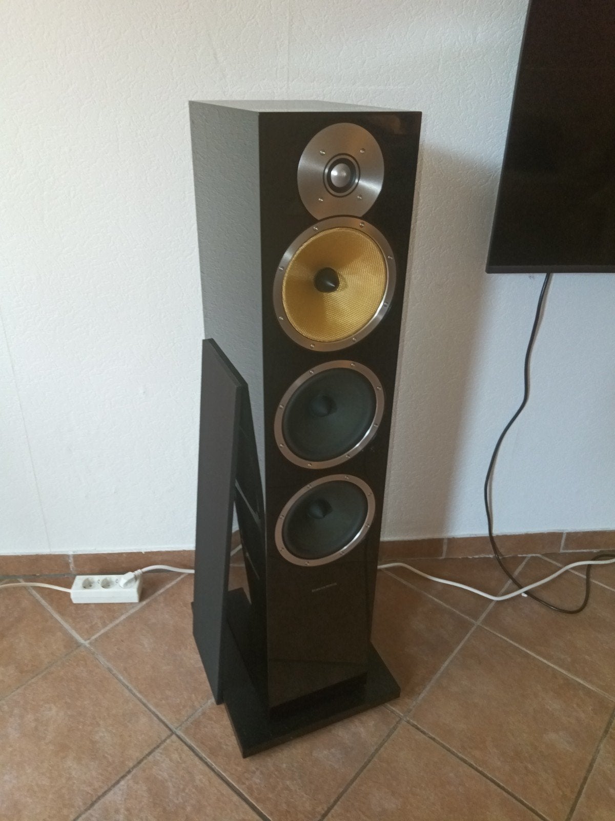 Bowers & Wilkins CM9 Black Edition Vloerstaande Luidsprekers, Vloerstaande luidspreker, Gebruikt, Bowers & Wilkins (B&W), Basreflex