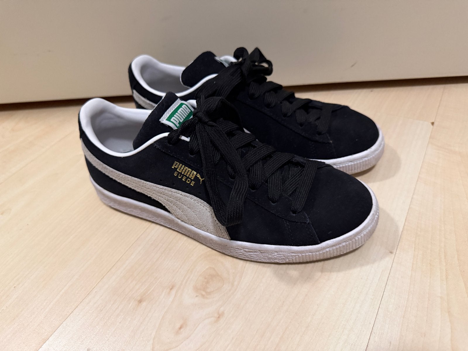 Puma Suede Classic Zwarte Sneakers Maat 38, Zwart, Ophalen of Verzenden, Sneakers of Gympen, Zo goed als nieuw