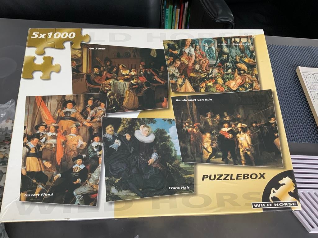 5 legpuzzels van bekende schilders., Ophalen of Verzenden, 500 t/m 1500 stukjes, Zo goed als nieuw