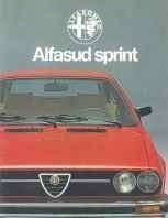 Alfa Romeo Alfasud Sprint brochure/auto folder '77 - '84, Ophalen of Verzenden, Alfa Romeo