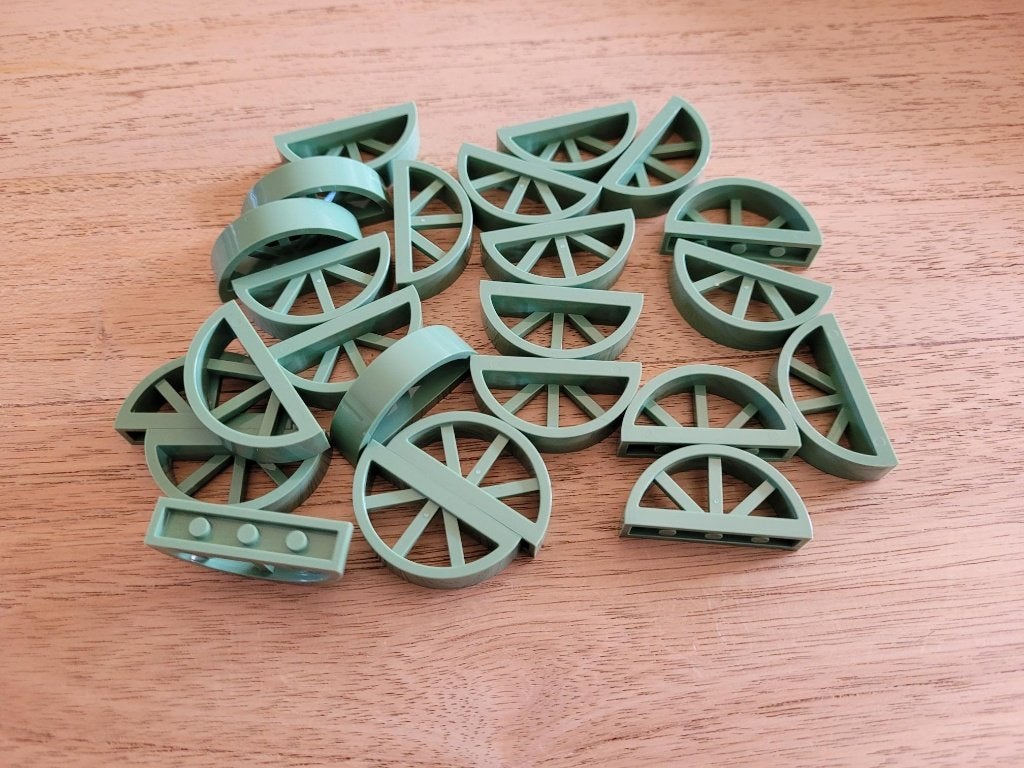 Partij N401=25x Nieuwe Lego ramen Sand Green, Lego, Lego, Lego, Nieuw
