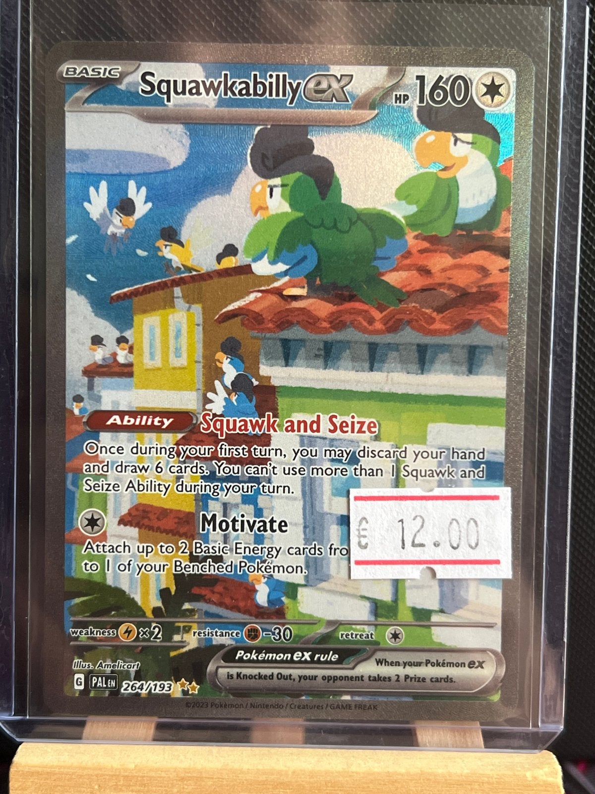 Pokémon TCG: Squawkabilly ex (PALEN 264/193) - Full Art, Ophalen of Verzenden, Zo goed als nieuw, Losse kaart, Foil