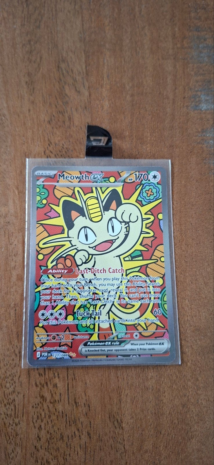 Meowth ex 121/088 psa waardig, Ophalen of Verzenden, Zo goed als nieuw, Losse kaart
