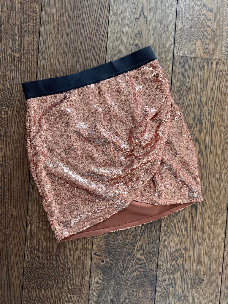 Roze pailletten rokje | Maat M, Maat 38/40 (M), Overige kleuren, Ophalen of Verzenden, Zo goed als nieuw
