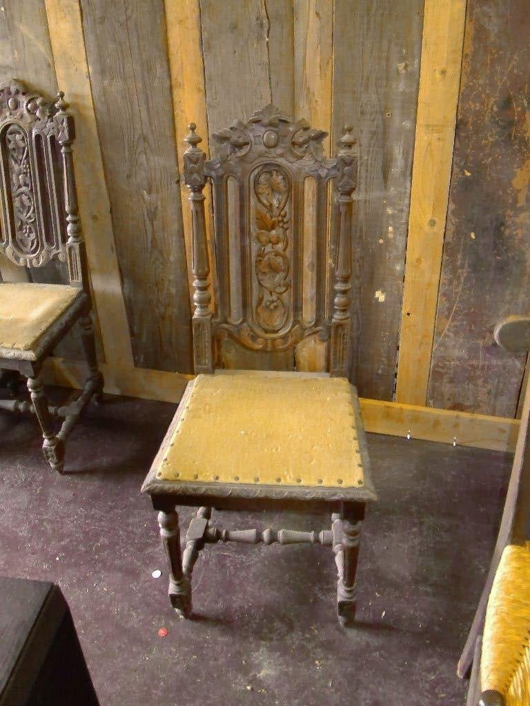 antieke houten stoelen set 6 stuks, Ophalen
