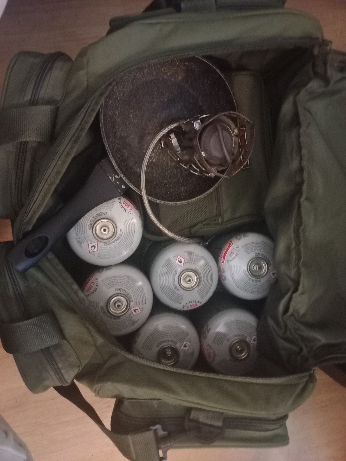 Complete Kampeer Kookset met Gasbranders en Bestek, Caravans en Kamperen, Ophalen of Verzenden, Gebruikt