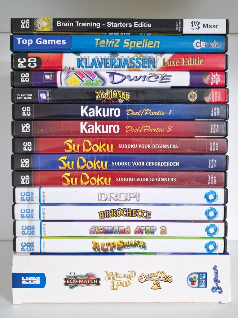 17 PC Games (Sudoku, Mahjongg, Brain Training), Spelcomputers en Games, Puzzel en Educatief, 1 speler, Ophalen of Verzenden, Zo goed als nieuw