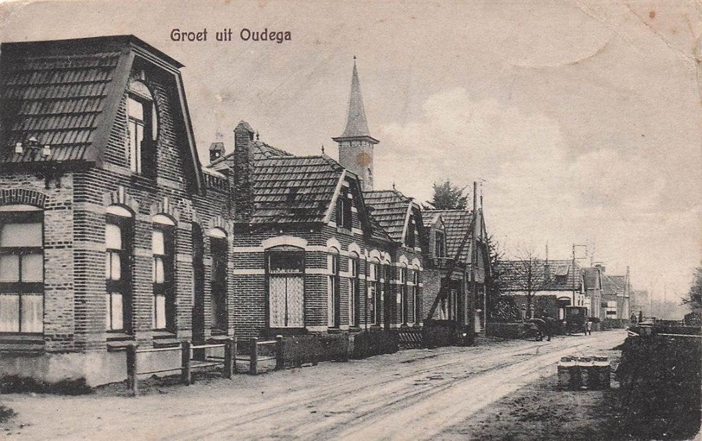 703-400-021 Groet Uit Oudega, Verzenden, Voor 1920, Friesland