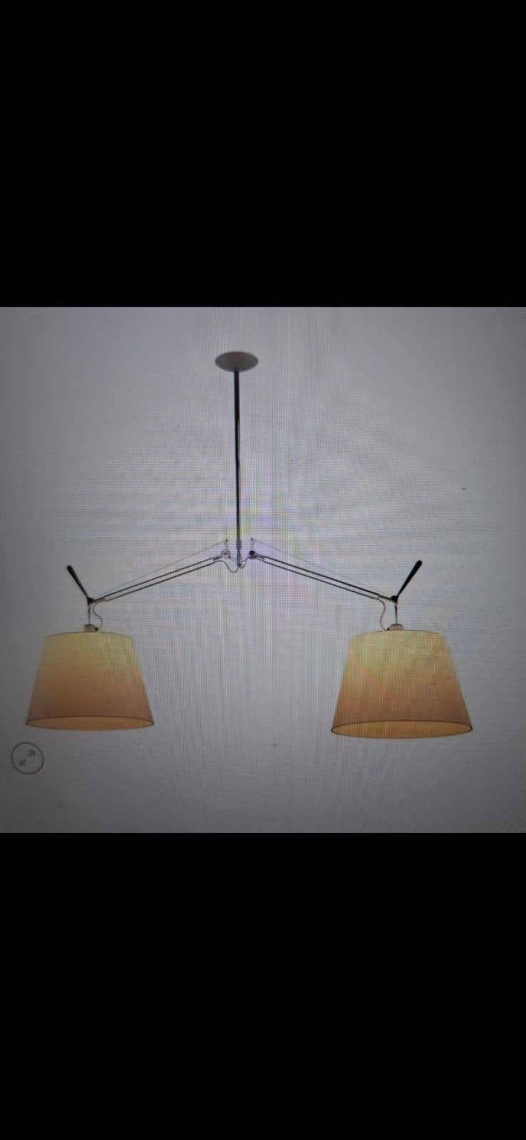 Artemide tolomeo armatuur voor 2 kappen, Ophalen