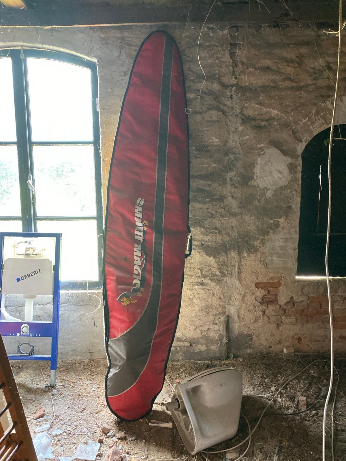 Gratis op te halen Surfboard in hoes, Ophalen, Gebruikt, Overige typen, Met draagtas