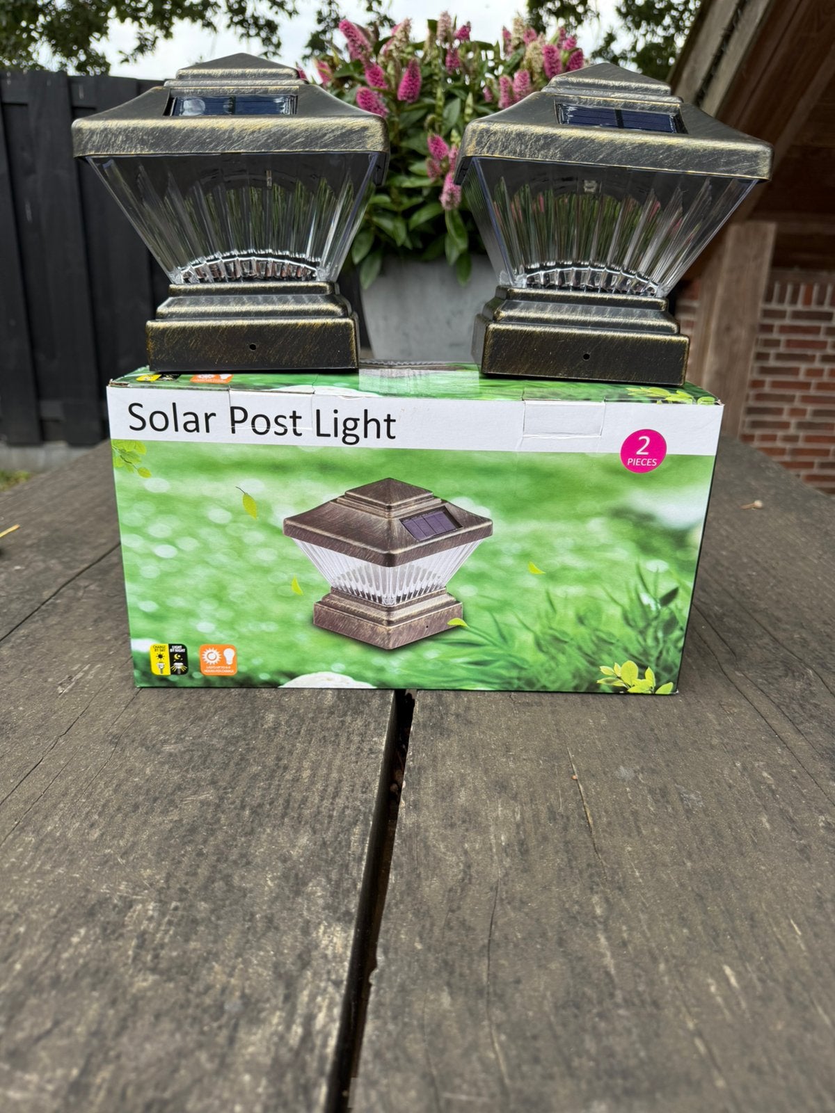 2 solar post lampjes, Ophalen, Nieuw, Zonne-energie, Overige typen
