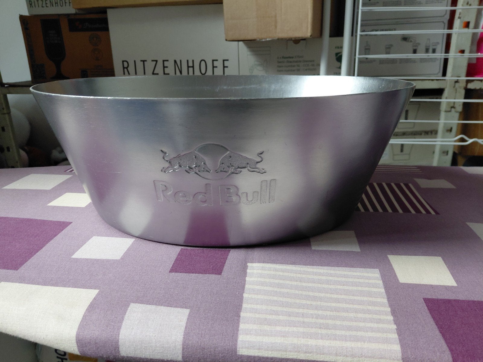 Red Bull Koeler / IJsemmer - Aluminium, Ophalen of Verzenden, Gebruikt, Zilver, Metaal