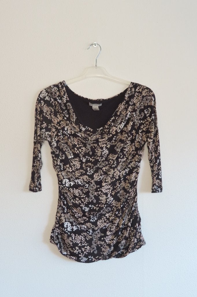 Shirt Zwart Getailleerd H&M mt S (3547), H&M, Zwart, Ophalen of Verzenden, Zo goed als nieuw