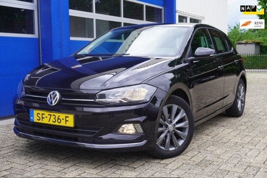 Volkswagen Polo 1.0 TSI Highline, Auto's, Volkswagen, Voorwielaandrijving, Stof, Zwart, Origineel Nederlands