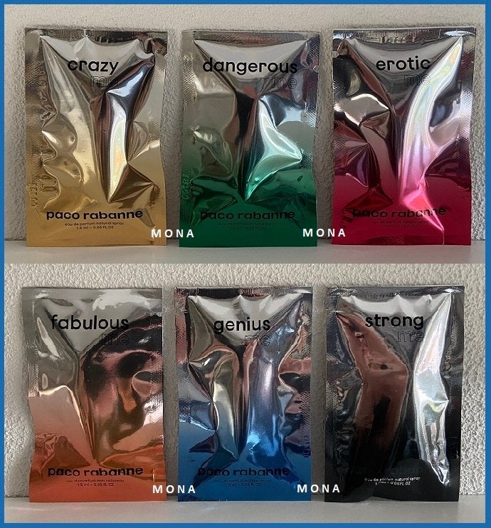 PacoRabanne set 6 parfum samples proefjes testers monsters, Verzenden, Nieuw
