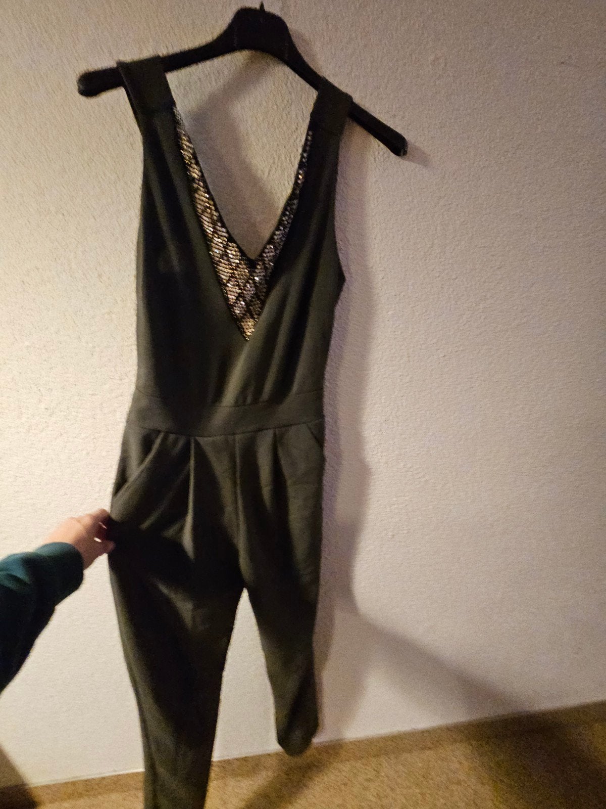 Mooi groen broekpak mt 36, Kleding | Dames, Ophalen of Verzenden, Zo goed als nieuw, Maat 36 (S), Groen